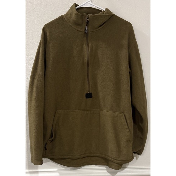 USMC Polartec Fleece Pullover Large Coyote Brown 1/2 Zip Military - Picture 1 of 4